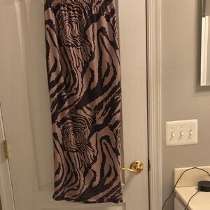 SHEIN Zebra Print Skirt in Black and Brown
